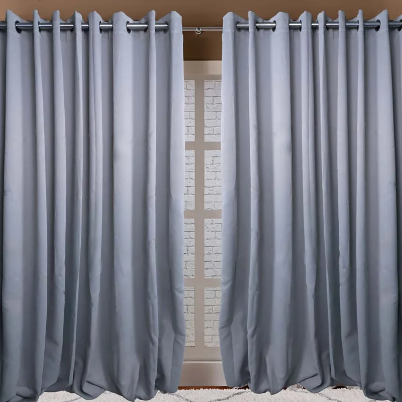 Cortina Blackout 70% 2,60x 1,80 Cinza Claro