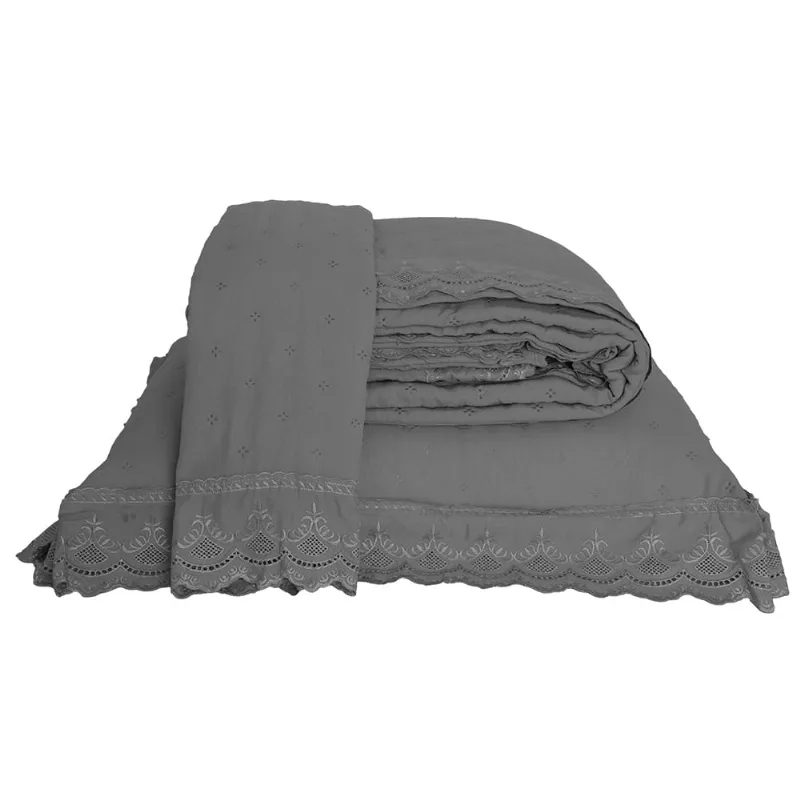 Colcha Percal Soft 300 Rendada King Fendi