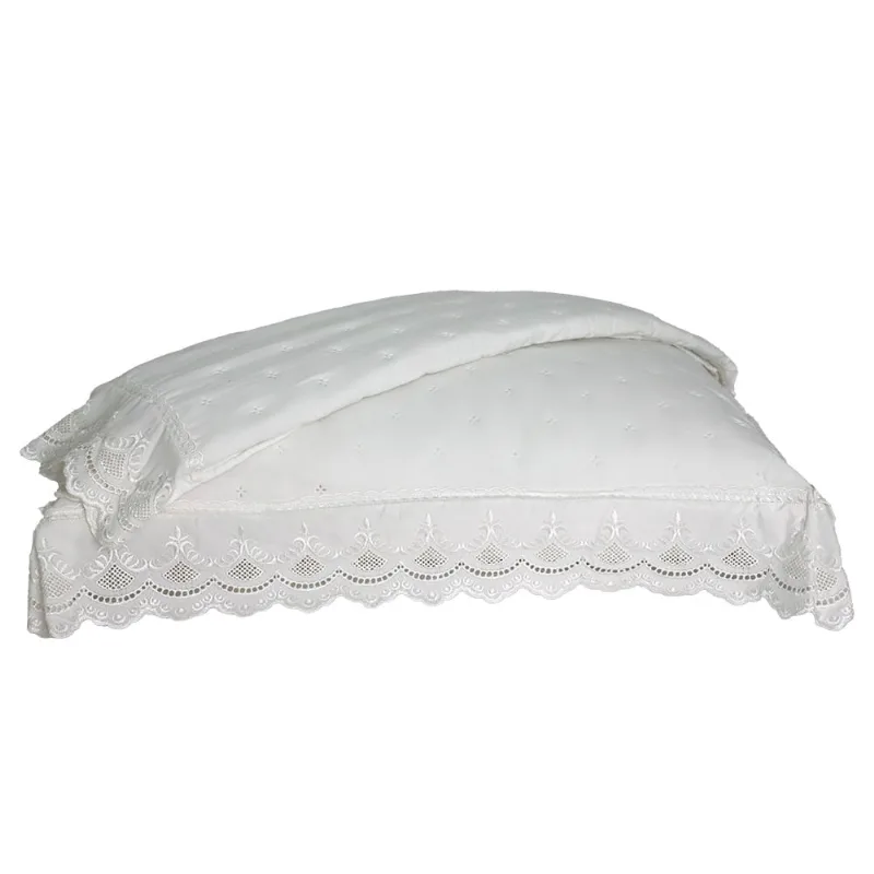 Porta Travesseiro 2pcs Percal Soft 300 Rendado Branco