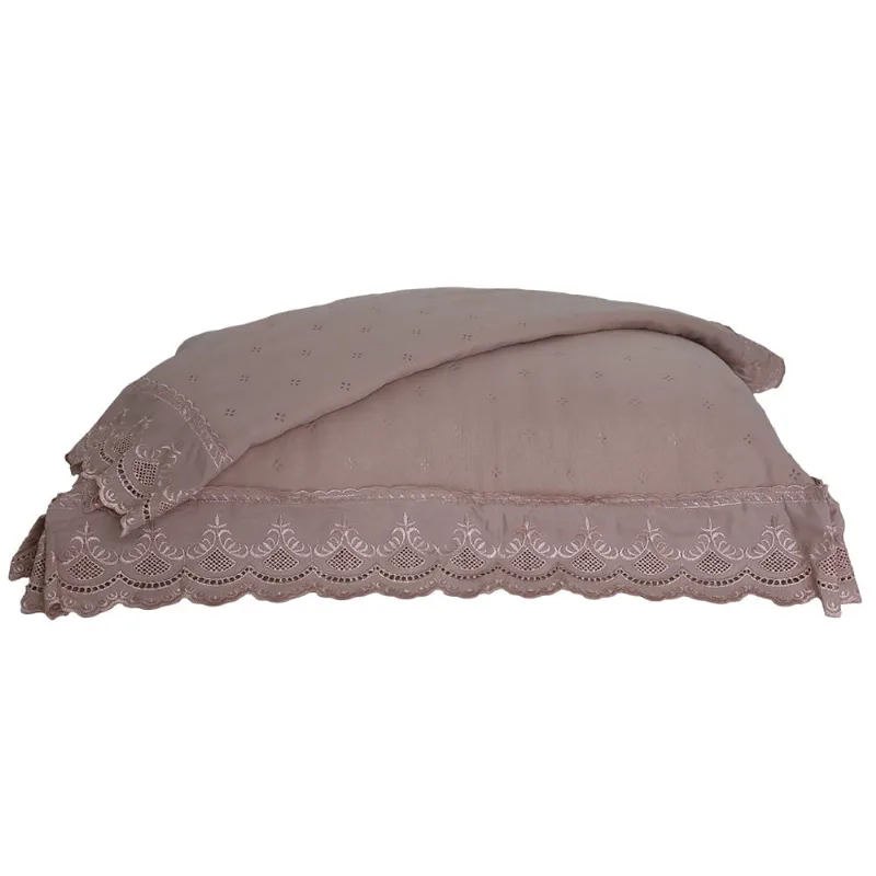 Porta Travesseiro 2pcs Percal Soft 300 Rendado Rose