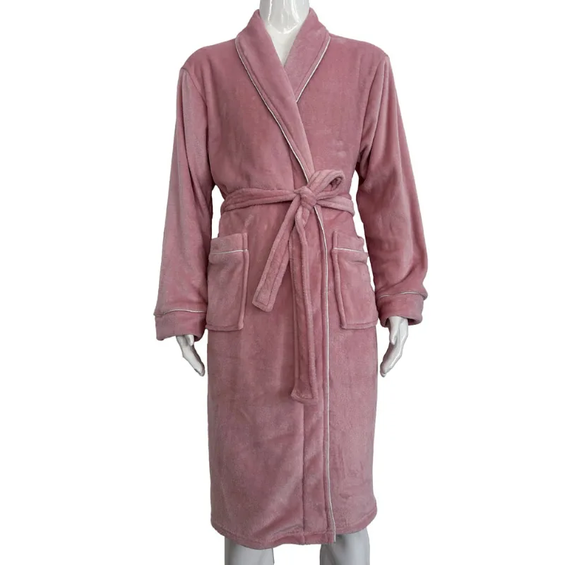 Roupao Toque de Seda Prime Rose-branco/medio