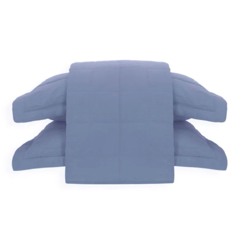 Colcha Barcelona 2,40 X 2,60 Queen Azul Jeans