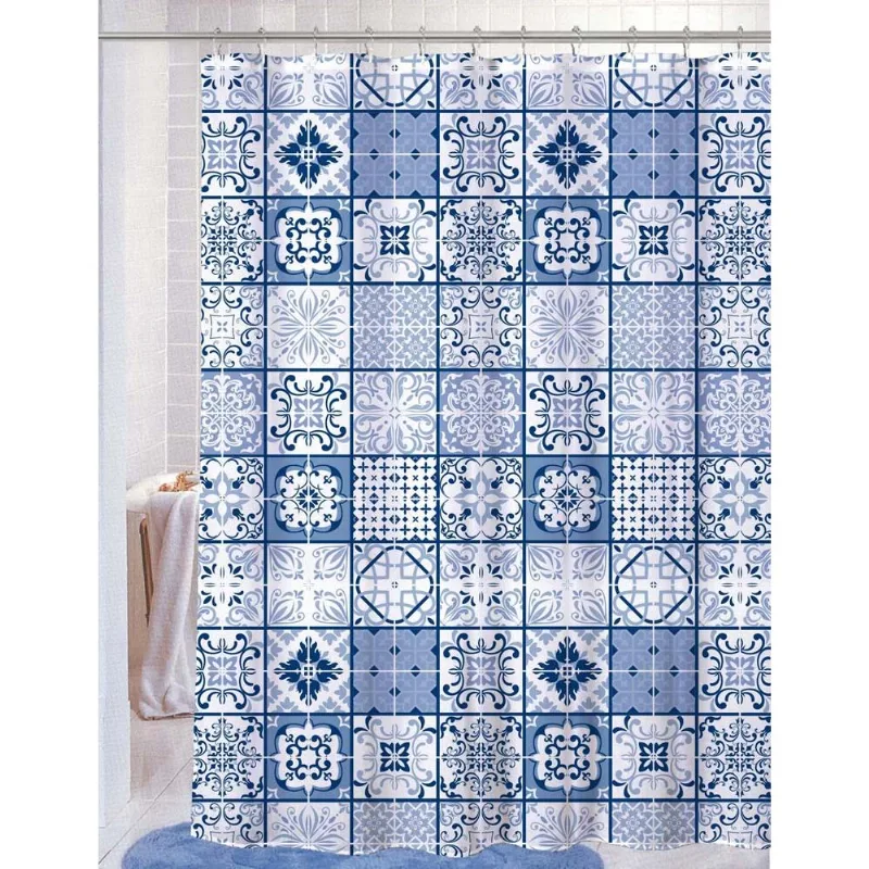 Cortina Box Peva Estampada 1,80 X 1,80 Des. 008