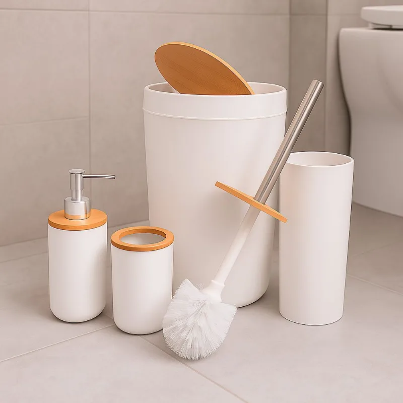 Conjunto Banheiro 4 Pcs Aman Branco/unico Branco/unico