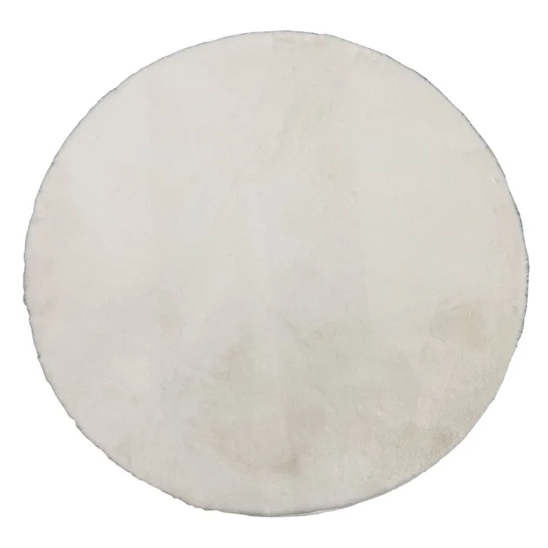 Tapete Pele Albany Pratik 1,00 Redondo Branco