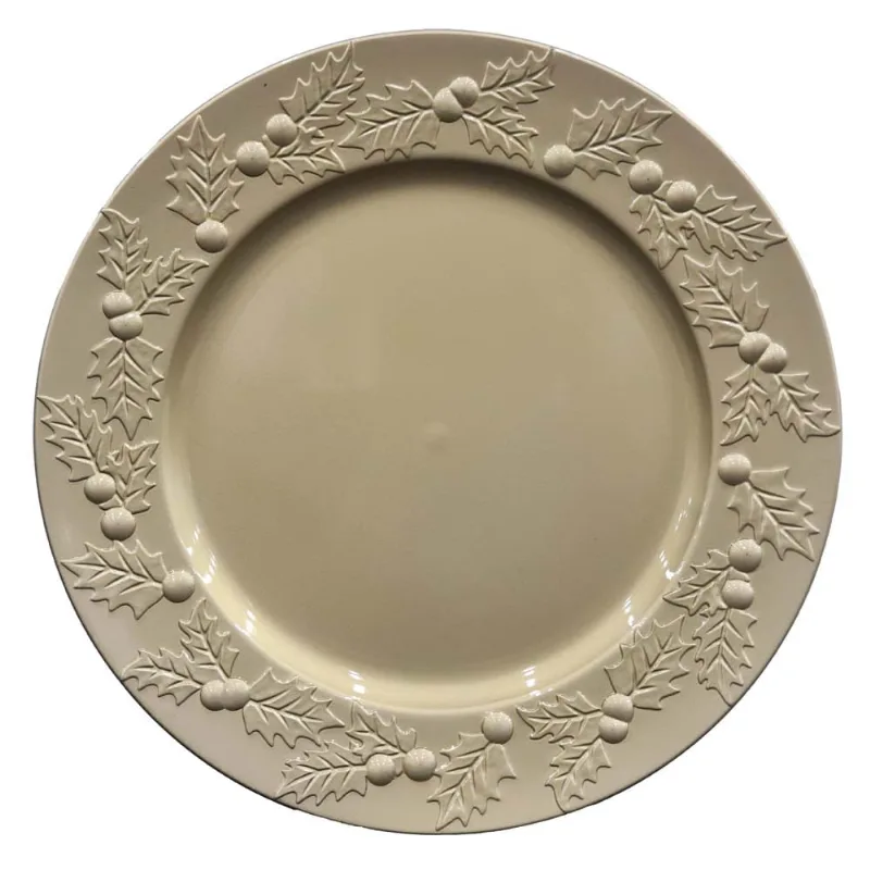 Sousplat Natalino 33cm Bege