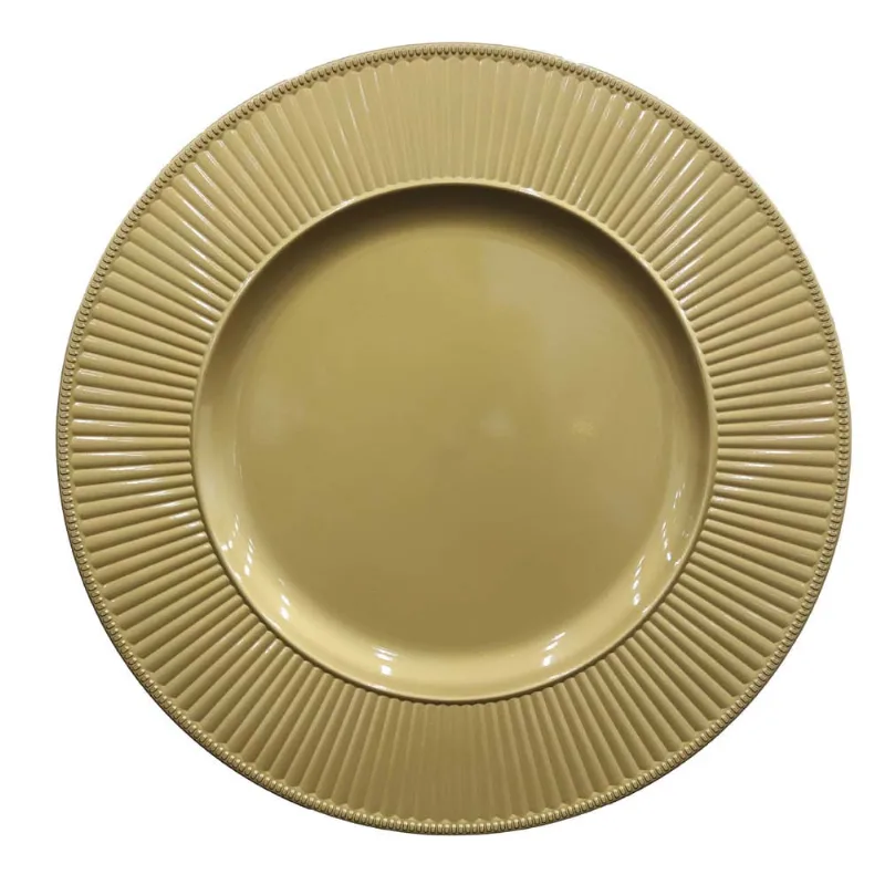 Sousplat Filetto 33cm Ouro