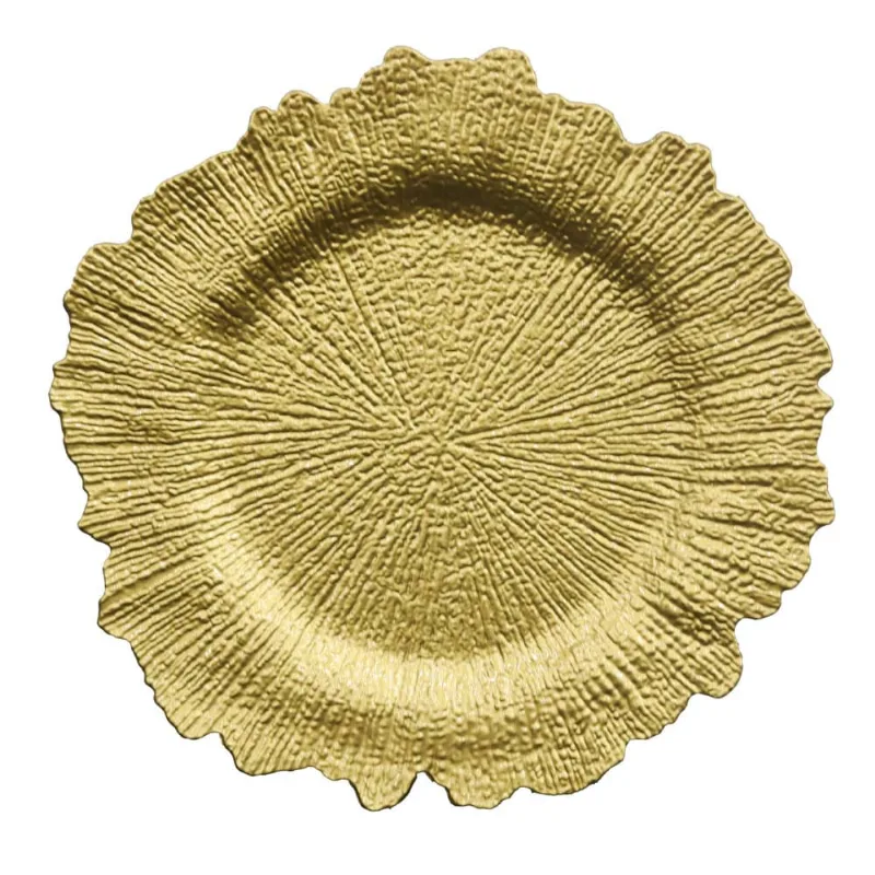 Sousplat Nature 33cm Ouro