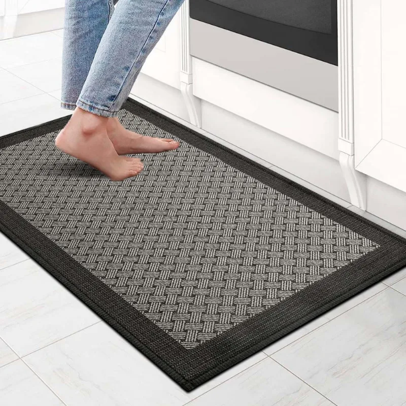 Tapete Cozinha Jaquard Bavaria 0,45 X 0,75 Preto