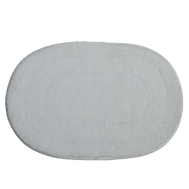 Tapete Microsoft Interlagos Oval 0,40 X 0,60 Branco