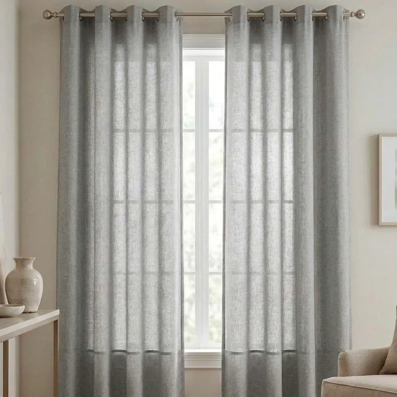 Cortina Rustica Dublin 2,60 X 2,30 Cinza