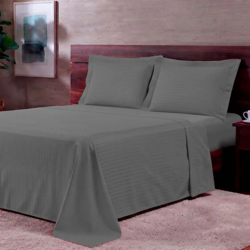 Jogo de Cama 300 Fios Basics Stripe Casal Fendi