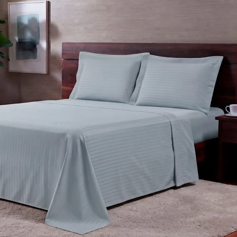 Jogo de Cama 300 Fios Basics Stripe Casal Lunar