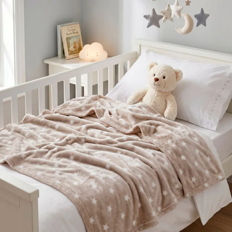 Cobertor Toque de Seda Star 1,50 X 2,20 Bege Branco