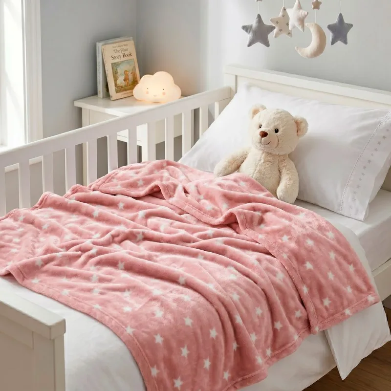 Cobertor Toque de Seda Star 1,50 X 2,20 Rose Branco