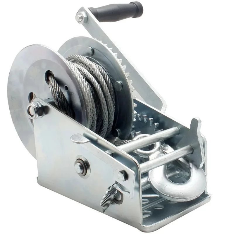 Guincho Manual Catraca De 1800Lbs Com Cabo De Aço 1225Kg