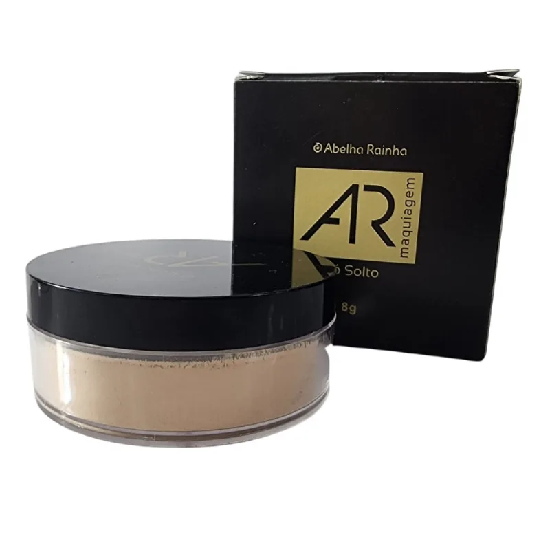 Pó Facial Solto Porcelana 02 ar Maquiagem Abelha Rainha 8g - Abelha Rainha