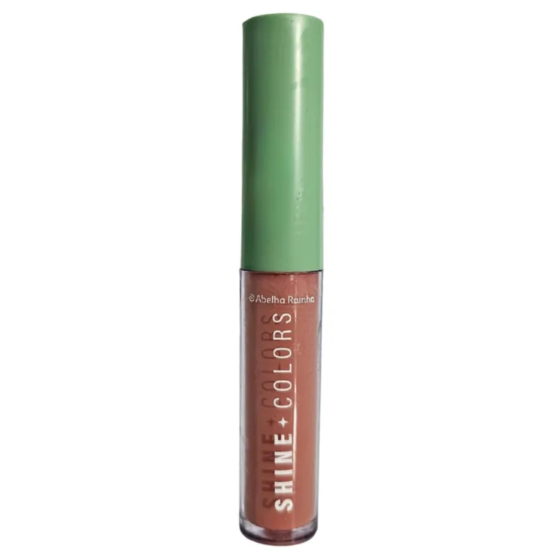 Batom Vinil Rose Brilhantina Shine Colors Abelha Rainha 3,5g