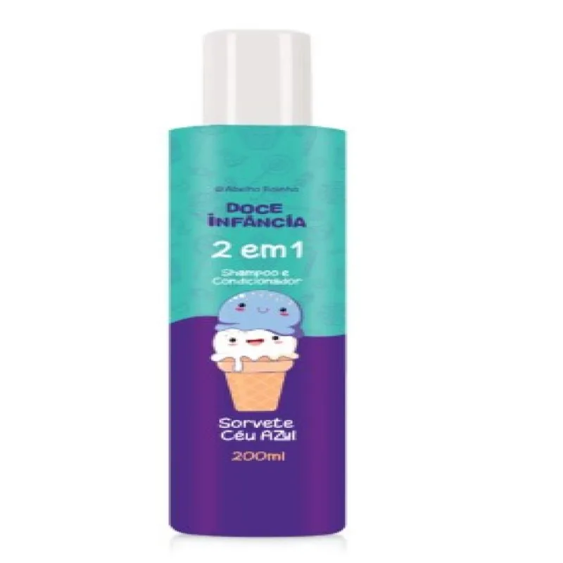 Shampoo e Condicionador 2 em 1 Doce Infância Sorvete Céu Azul 200ml AR (7071)