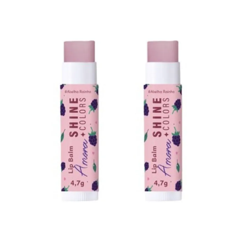 Kit c/ 2 Lip Balm Amora Shine Colors FPS15 4,7G (2773kit)