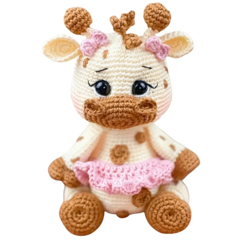 Girafa Focinho - Amarelo - Amigu Amigurumis