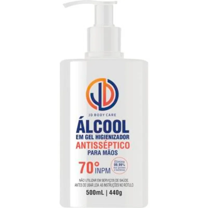 Álcool Gel Antisséptico Pump JD 70° INPM 500ml