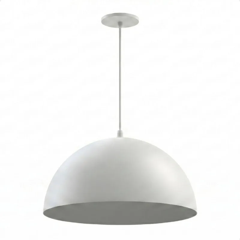 Pendente Design Industrial Wok E27 Bivolt Meia Lua Branco Taschibra - Taschibra