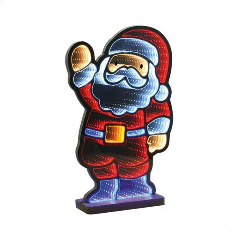 Papai Noel Iluminado Led Luz Infinita 40cm Bivolt Taschibra - Taschibra