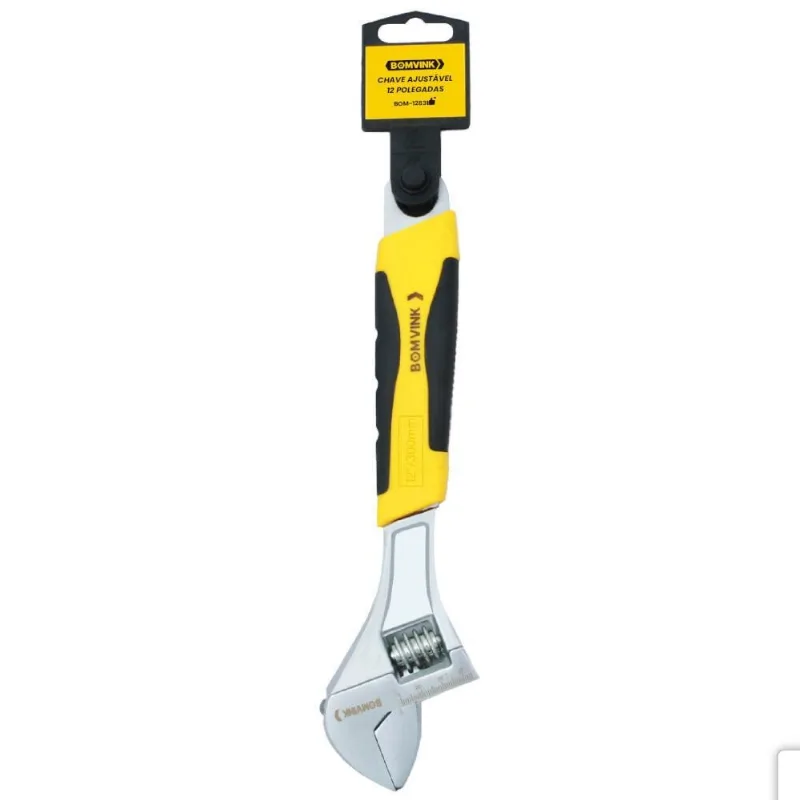 Chave Ajustável 12pol Cabo Emborrachado 30mm Bom1283 Bomvink