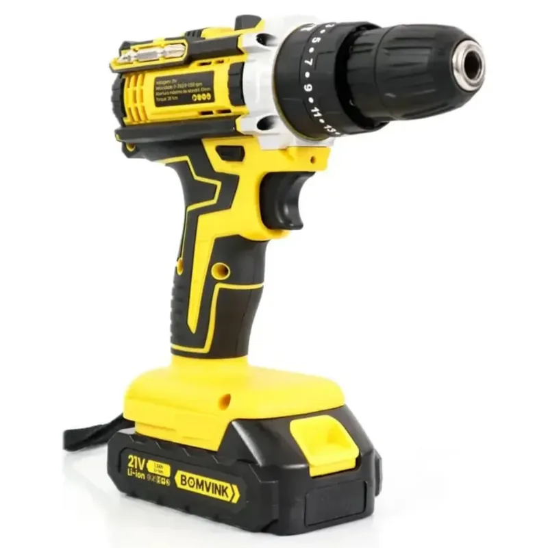 Parafusadeira E Furadeira De Impacto 21 Volts Com 1 Bateria Bivolt 0015 Bomvink Bomvink
