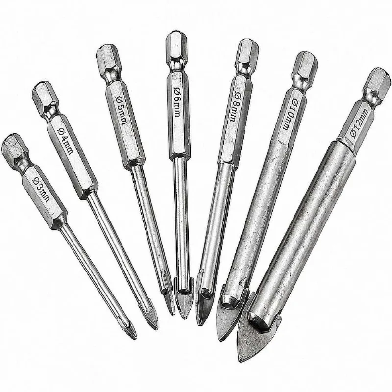 Jogo de Brocas para Cerâmica de 3 a 12mm 7 Peças BOM-5051 Bomvink