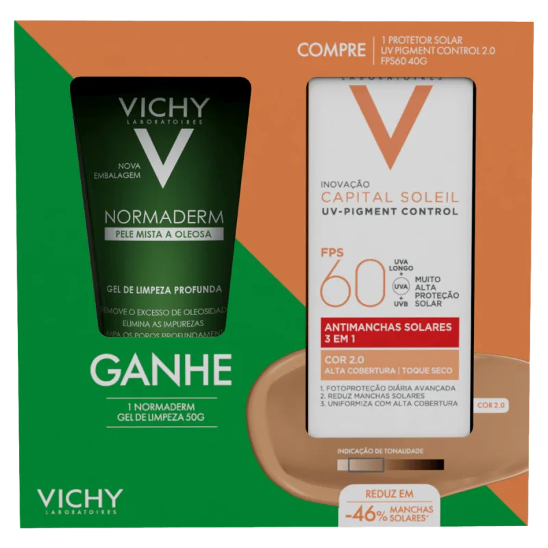 Protetor Solar Facial UV Pigment Control Vichy 60 FPS 50ml - Vichy