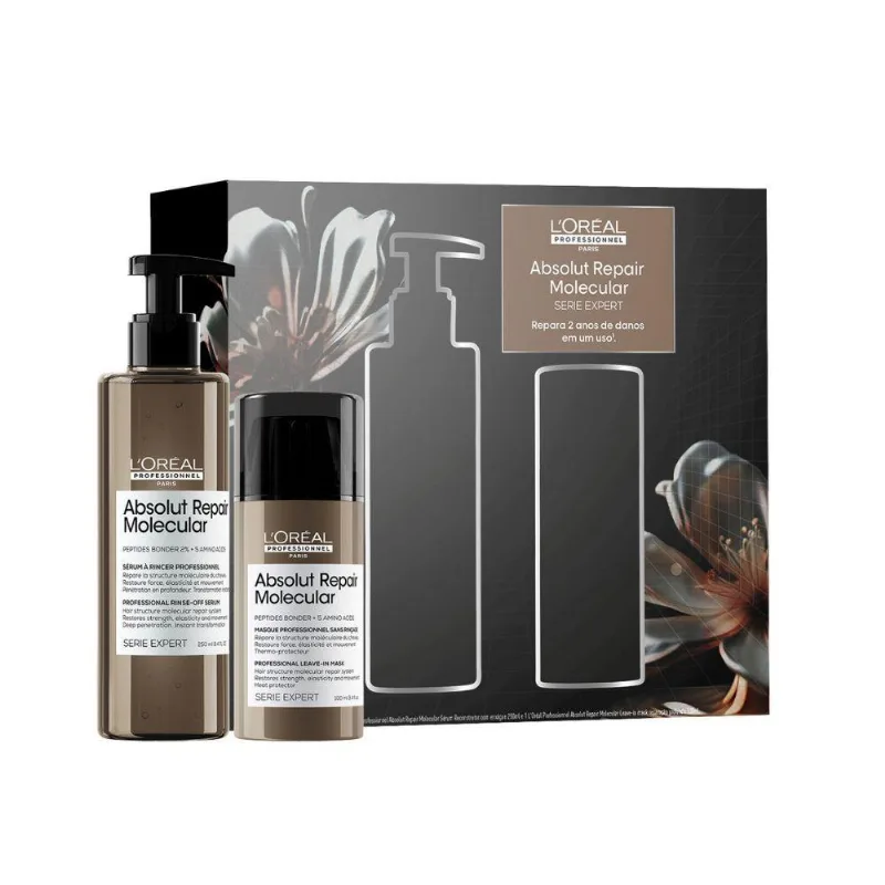Kit Tratamento Reconstrução 250ml+100ml L'Oréal Professionnel Absolut Repair Cabelos danificados L'Oréal Professionnel Kit Absolut Repair Molecular Sérum