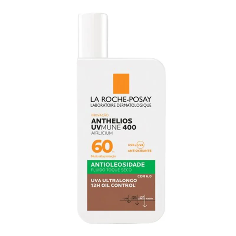 Protetor Solar Facial La Roche-Posay FPS 60 Anthelios Uvmune 400 Cor 6.0 40ml