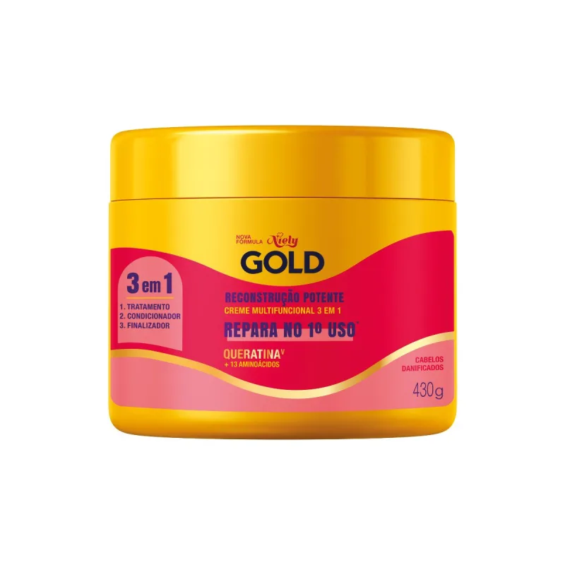 CREME TRAT NIELY RECONSTRUCAO 430G - Niely Gold