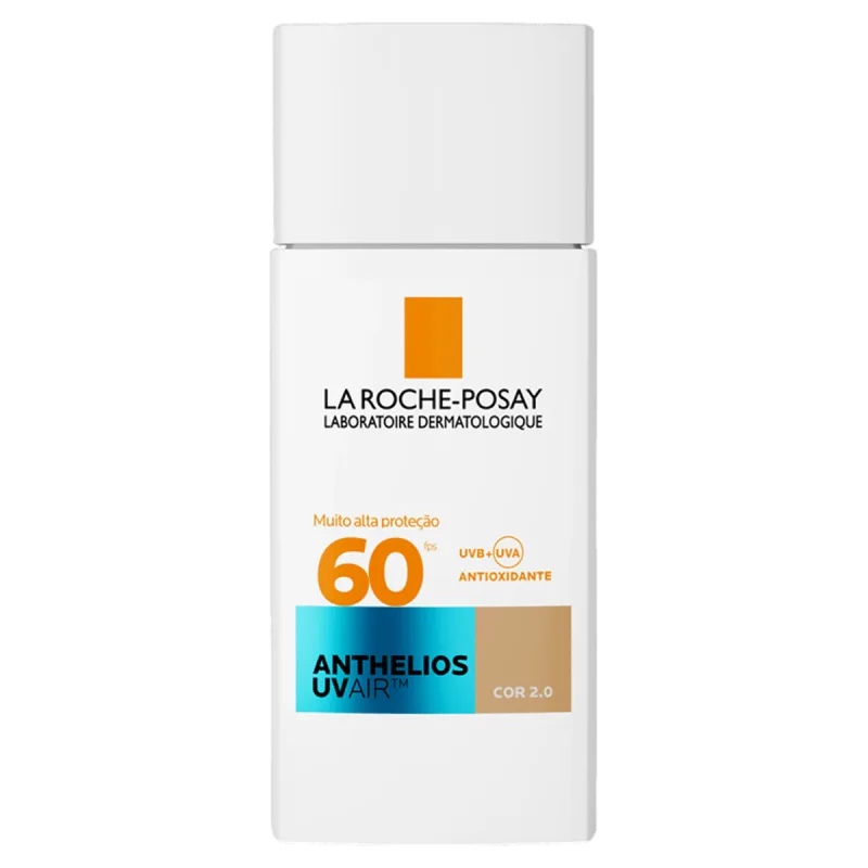 ANTHELIOS Protetor Solar Facial FPS 60 Cor Média Toque Seco UVAir 45ml - ANTHELIOS