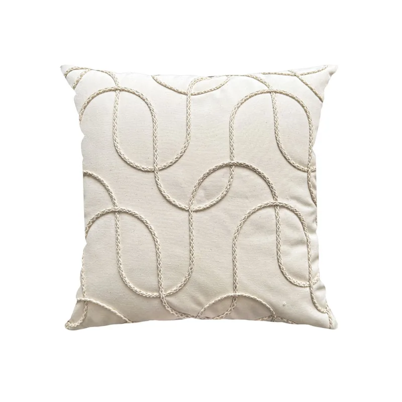Almofada Belchior Donatella 072 Bordado 43x43 Palha Belchior