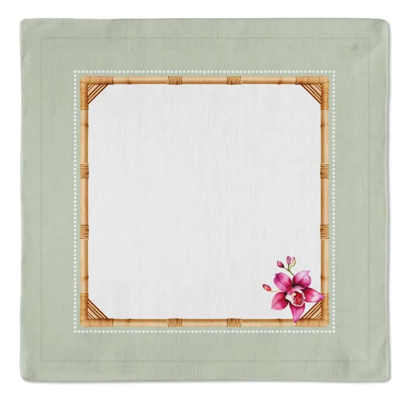 Guardanapo 40X40 Orquideas Bordado 101 Belchior