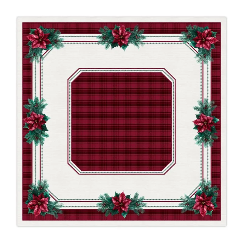 Toalha De Mesa Natalina 036 Petalas De Natal 1,40X1,40M Belchior