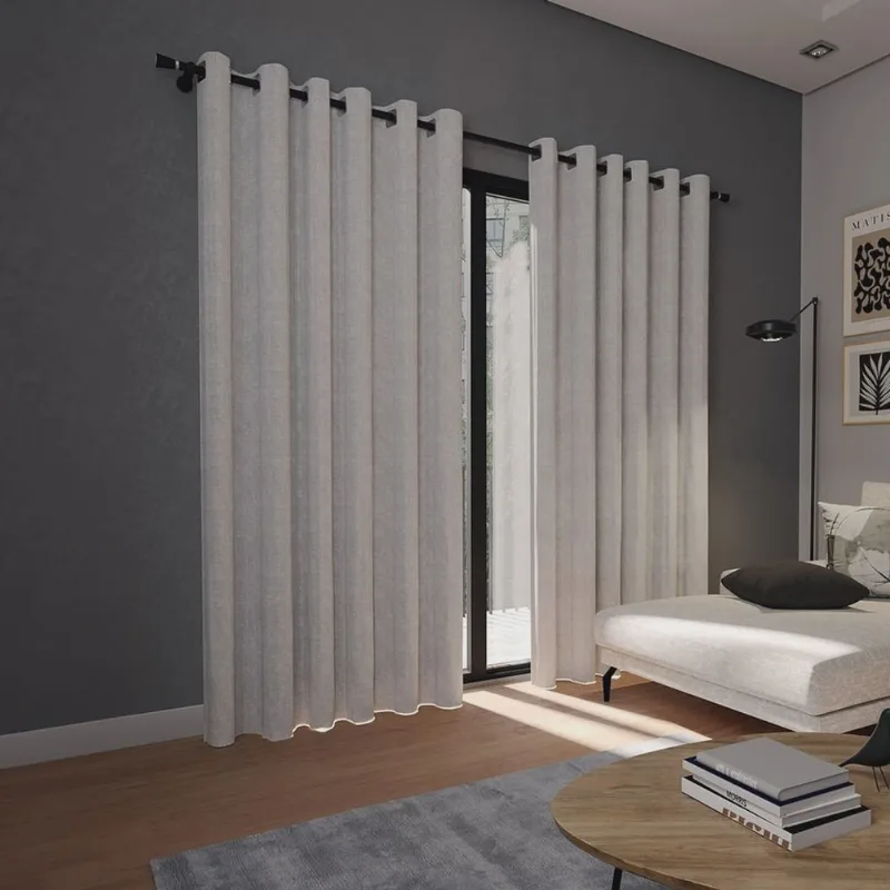 Cortina 100% Blackout 4,00x2,50m Vitalle Nobre Prata