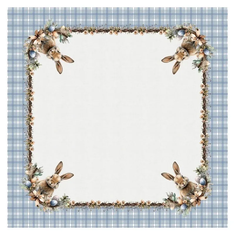 Toalha De Mesa De Pascoa 140X140Cm 198017 Raizes Do Ninho