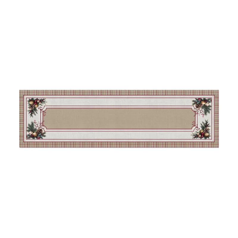 Caminho De Mesa Belchior Pinhais E Encanto Natalina Tecido Velveteen Medida 42cmx141cm