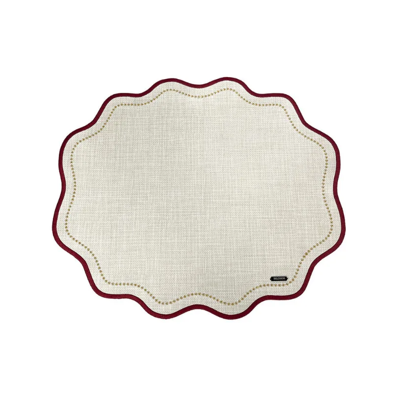 Lugar Americano Belchior Toque De Luz Natalina Bordado Tecido Sintético Medida 44,5cmx38,5cm