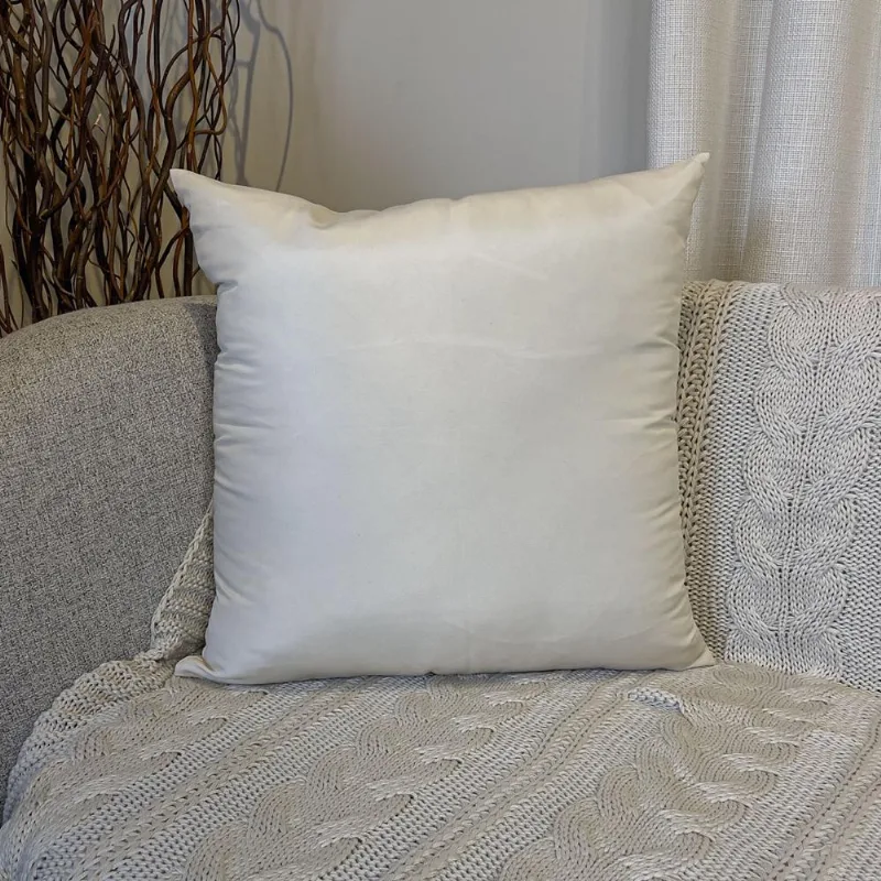Almofada Bora Bora 43x43cm tom areia com enchimento siliconado e zíper invisível, ideal para ambientes elegantes Belchior
