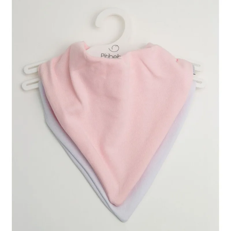 Babador Bandana Liso Rosa com 2 unidades Rosa