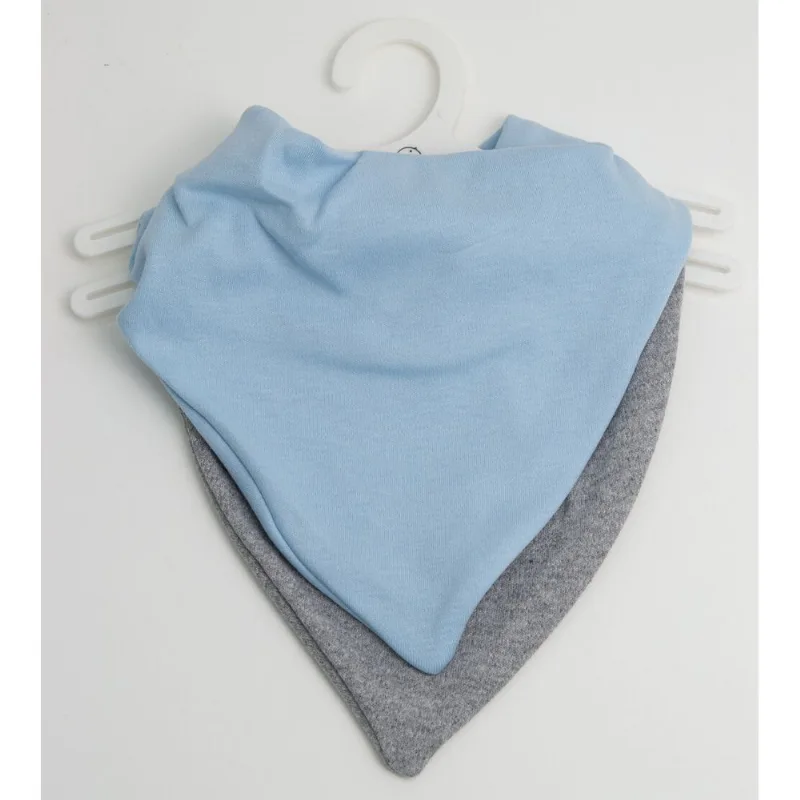 Babador Bandana Liso Azul com 2 unidades Azul