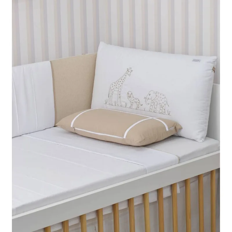 Kit de Berço Savana com 7 Peças Bege