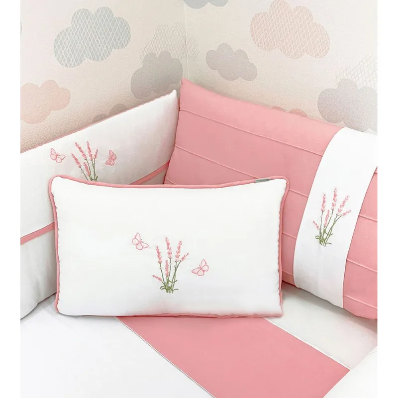 Kit de Berço Lavanda com 7 Peças Rosa - 66C04KB