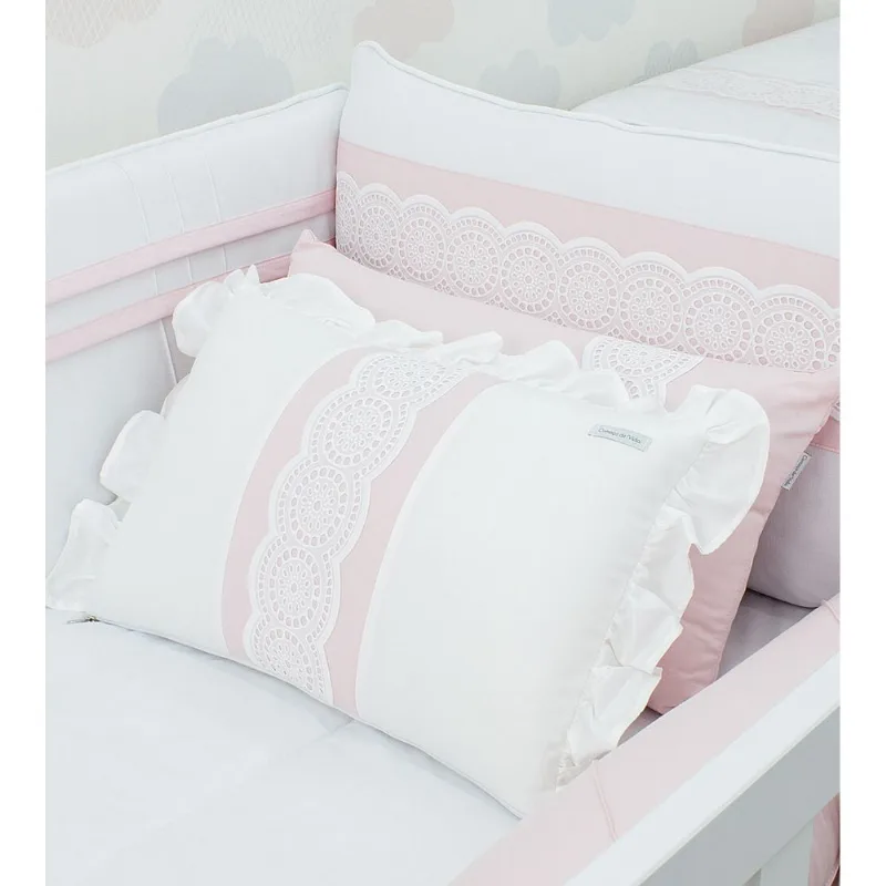 Kit de Berço Delicatto com 6 Peças Rosa