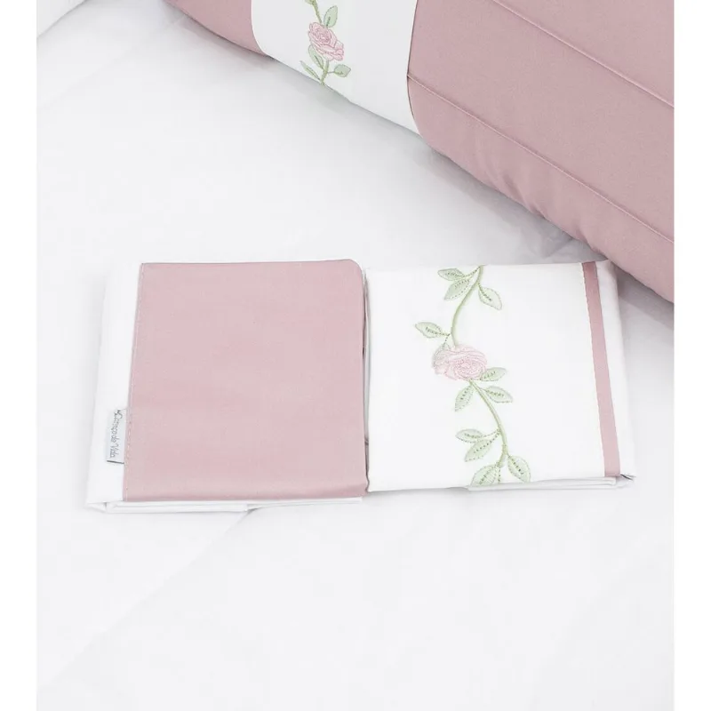 Fronha Rosas com 2 unidades Rosa
